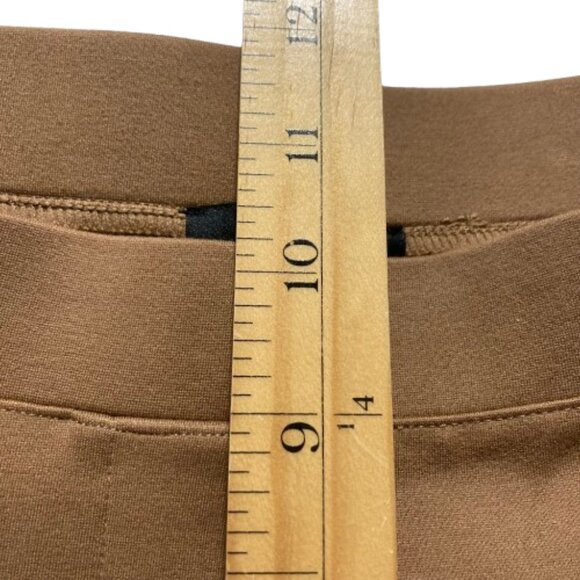 Quince Pants Straight Leg Ultra Stretch Ponte Medium Brown Pull-Up NWOT, size L - Picture 9 of 13
